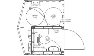 6' x 8' Self-Contained Lavatory