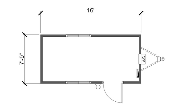 8' x 16' Mobile Office