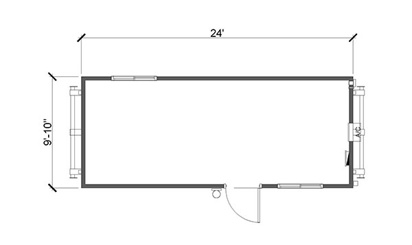 10' x 24' Skidded Office