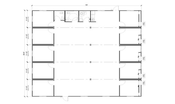 60' x 60' Office Complex