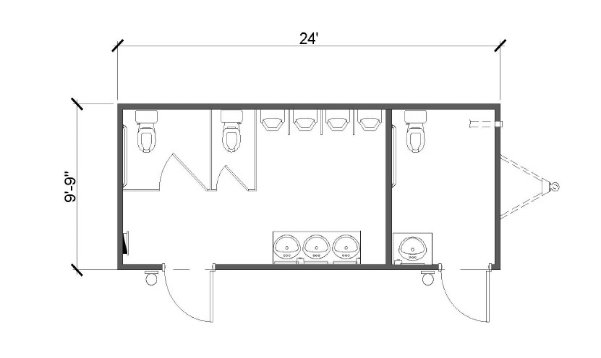 10' x 24' Mobile Lavatory