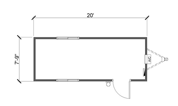 8' x 20' Mobile Office